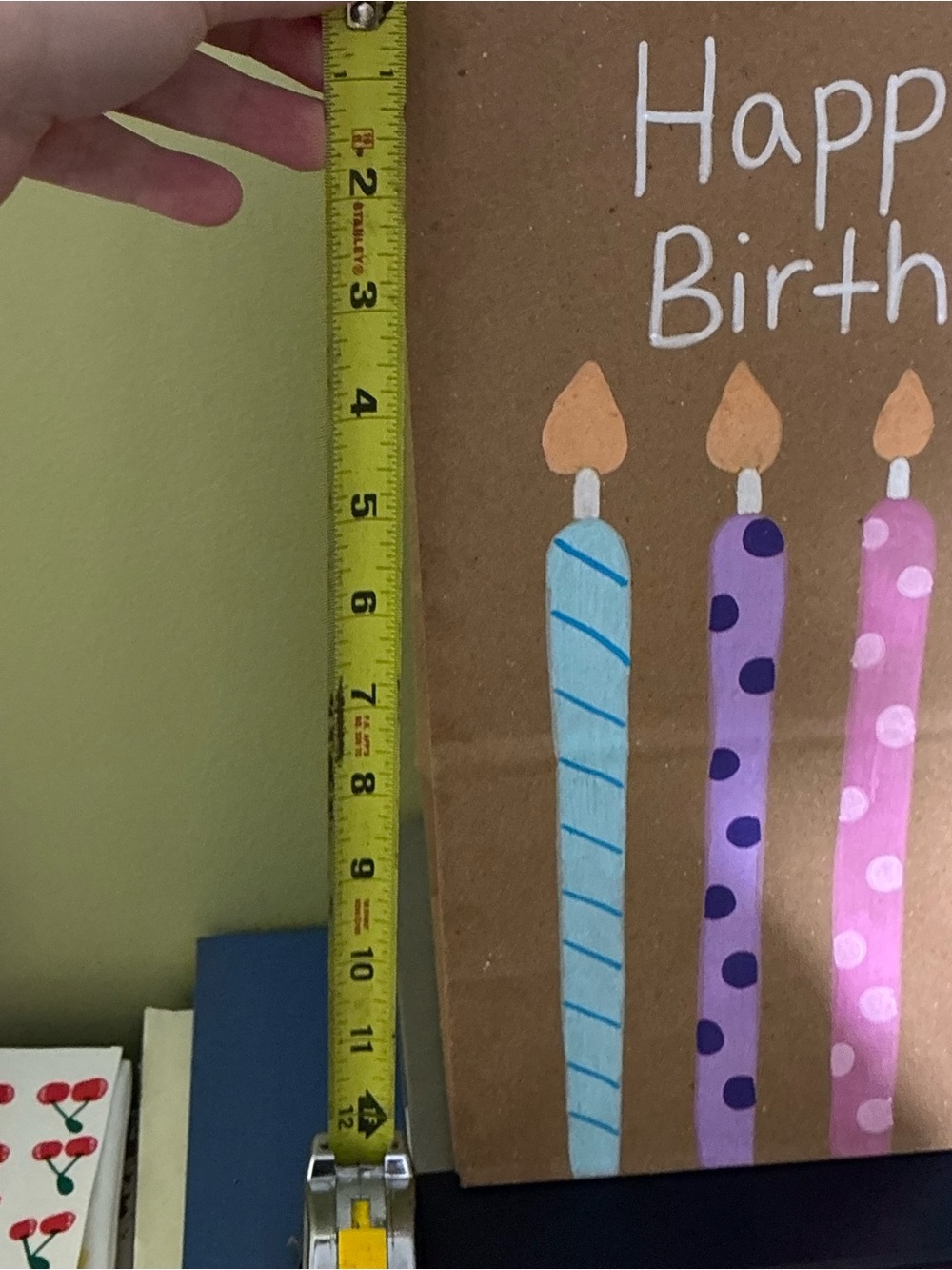 Hand-Painted Large Birthday Gift Bag - Picture 3 of 3